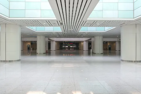 Empty exhibition hall with modern architecture