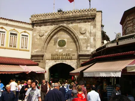 Interior of the Grand Bazaar in Istanbul, Turkey