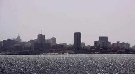 Skyline of Dakar, Senegal, viewed from Gorée Island